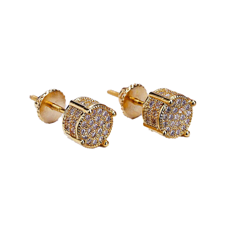 Luxury Designer Earrings Mens Gold Stud Charms Christmas Gift Hip Hop Jewelry Iced Out Diamod Earring Rapper Bling Ear Ring Fashio
