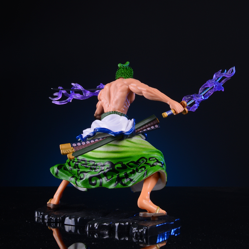 Finger Toys 20cm One Piece Anime Figure GK Roronoa Zoro Action Figure PVC Collection Cartoon Model Doll Gift Toys Decoration