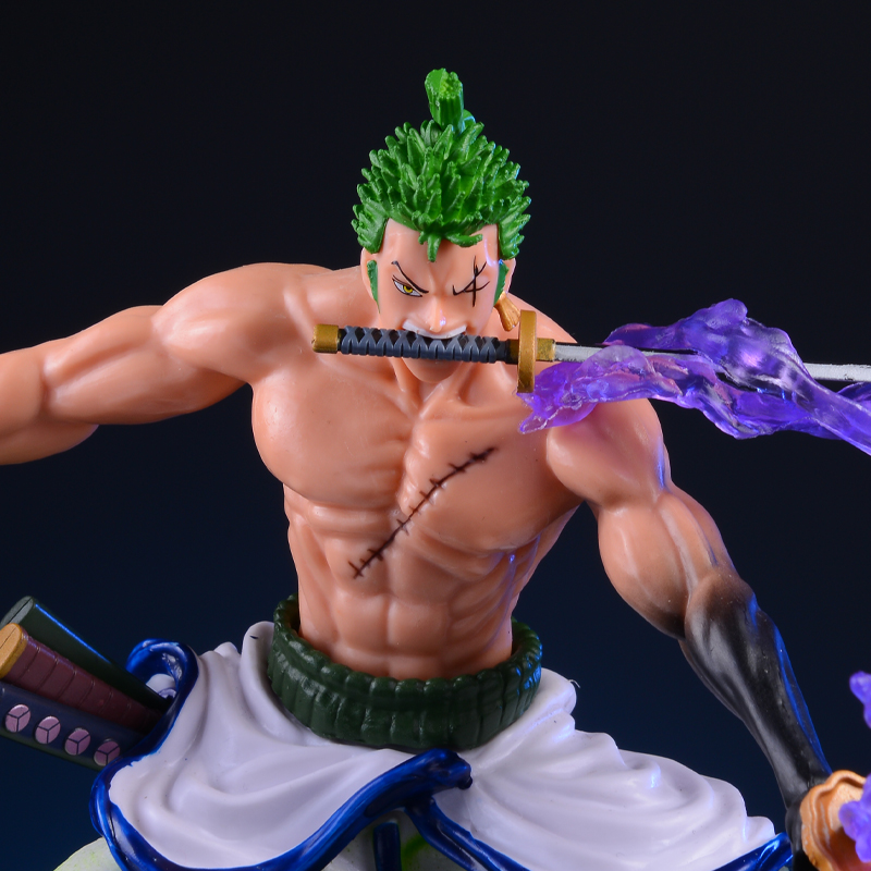 Finger Toys 20cm One Piece Anime Figure GK Roronoa Zoro Action Figure PVC Collection Cartoon Model Doll Gift Toys Decoration