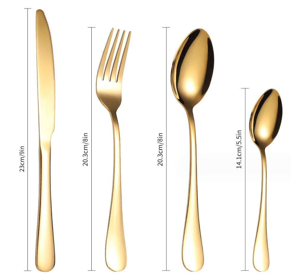 The latest 24-piece tableware set wooden box stainless steel tableware, many styles to choose from, any logo can be customized