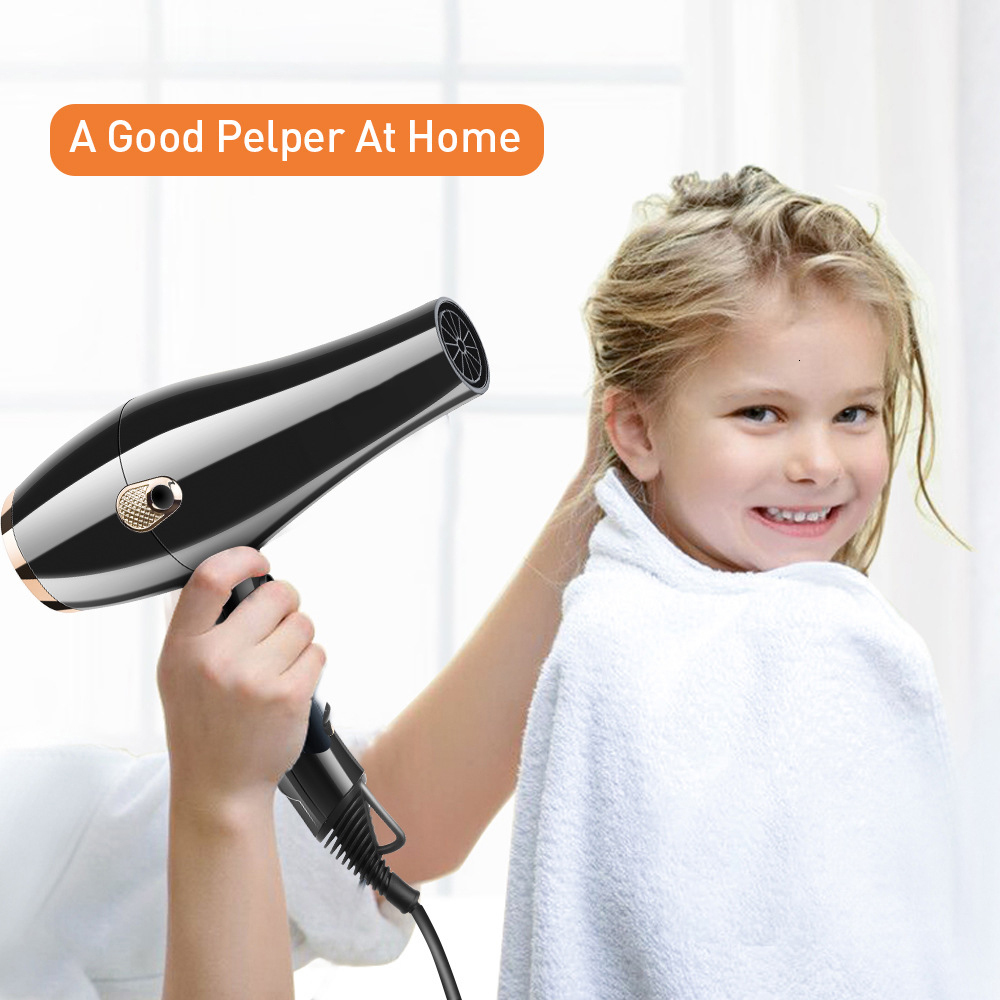 Hair Dryers Professional Salon Dryer High Power and Cold Blower Multifunction 6 Gear Eletric Blowdryer with 2 Air Collecting Nozzle 230828