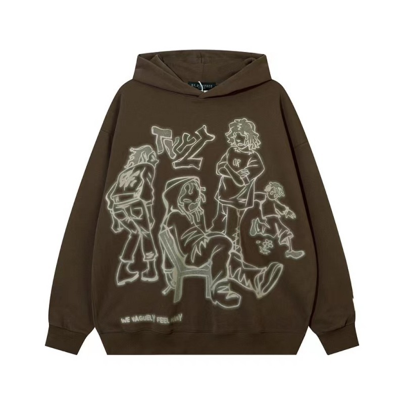 WoWomen Graphic Print Hoodies Autumn Fashion Harajuku Long Sleeve Hooded Sweatshirts Female Vintage Casual Loose Hoodie 230828