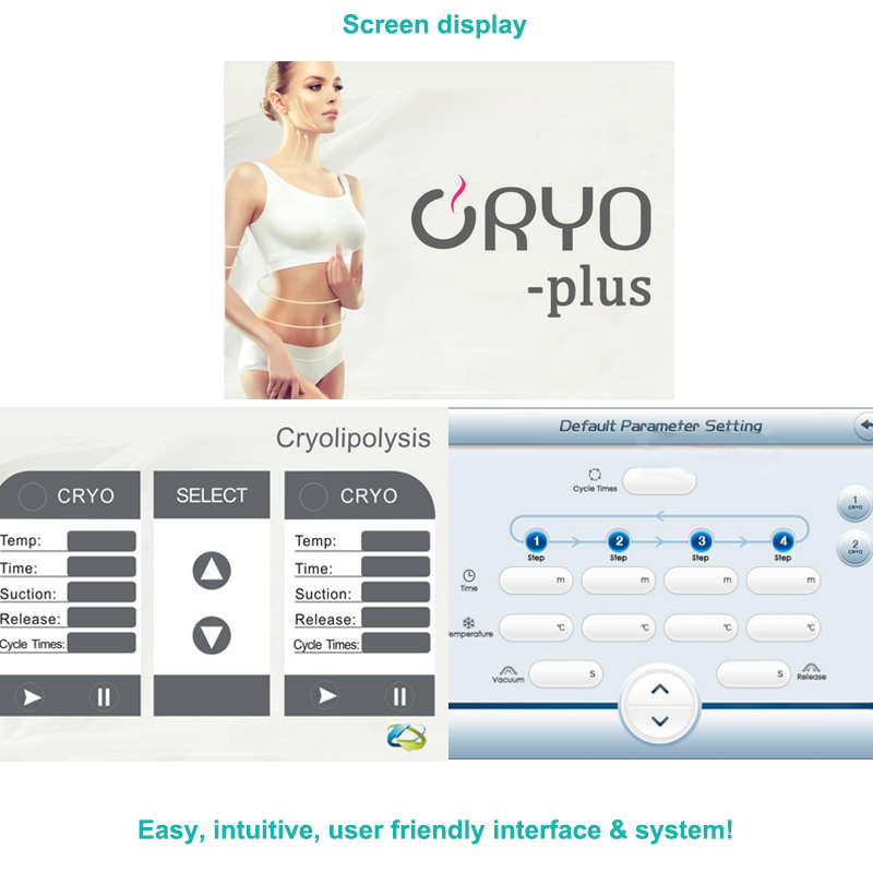 Cryolipolysis machine 360 portable anti cellulite cryotherapy facial liposuction cryo cool cold body sculpting spa equipment 3 handle