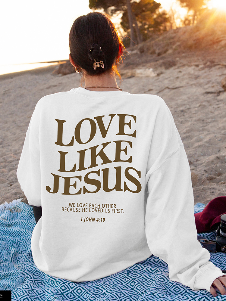Men s Hoodies Sweatshirts Good s Jesus Loves You Letter Printing Female Long Sleeves O Neck Hoodie Casual Fashion Pullover Women Clothes 230829