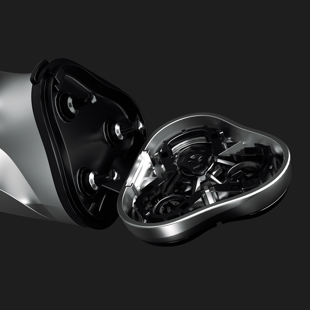 Electric Shavers ENCHEN BlackStone Replacement Shaver Head Black Silver 3D Floating Cutter Head Waterproof Stainless Steel Razor Blade 230828