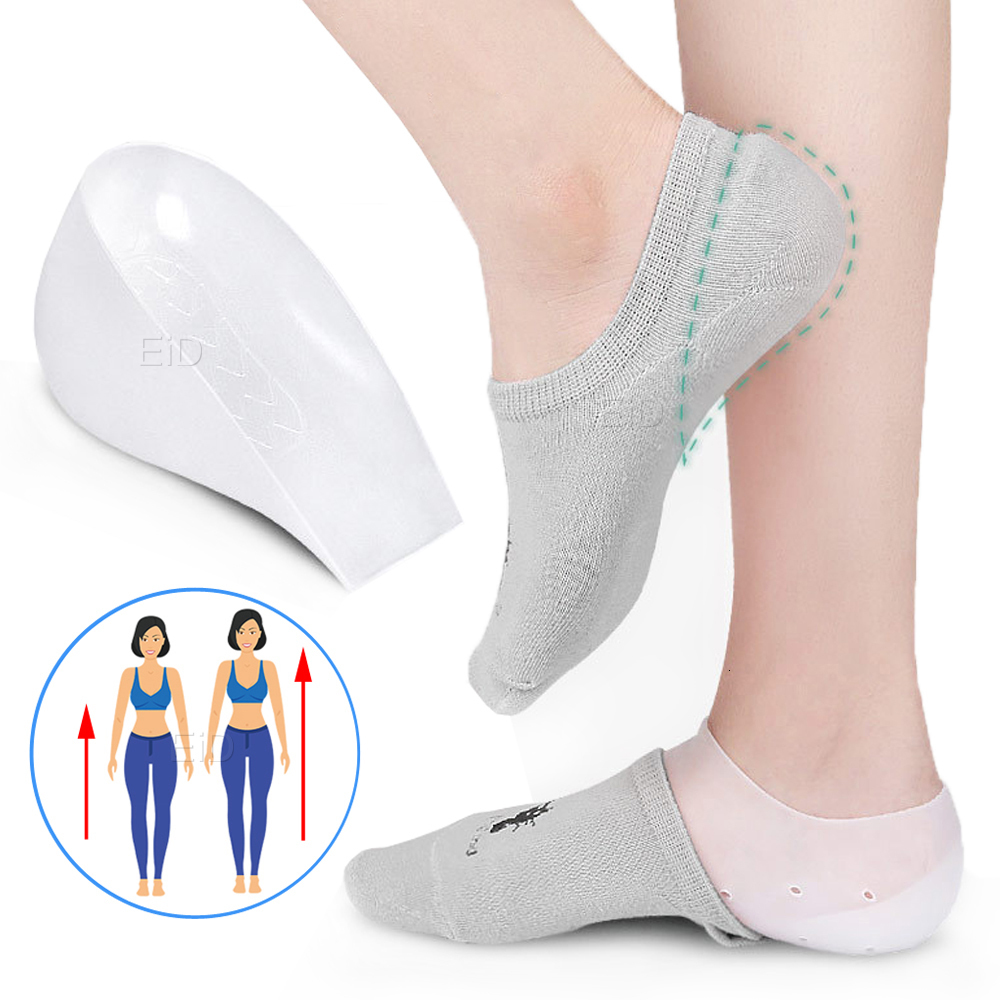 Shoe Parts Accessories EiD Invisible Height Increase Silicone Socks Gel Heel Pads Orthopedic Arch Support Heel Cushion Soles Insole Foot Massage Unise