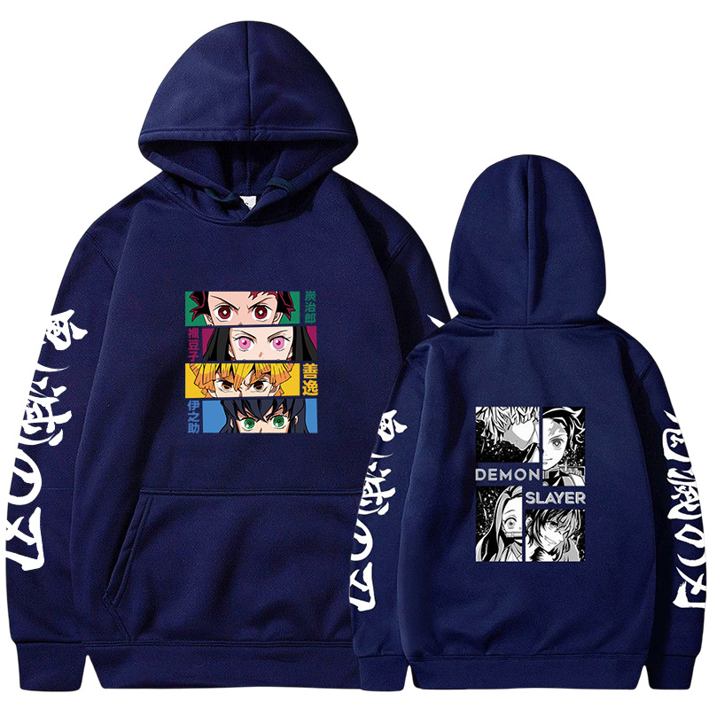 Men's Hoodies Sweatshirts Demon Slayer Anime Hoodie Pullovers Sweatshirts Harajuku Graphic Printed Tops Casual Hip Hop Streetwear 230829