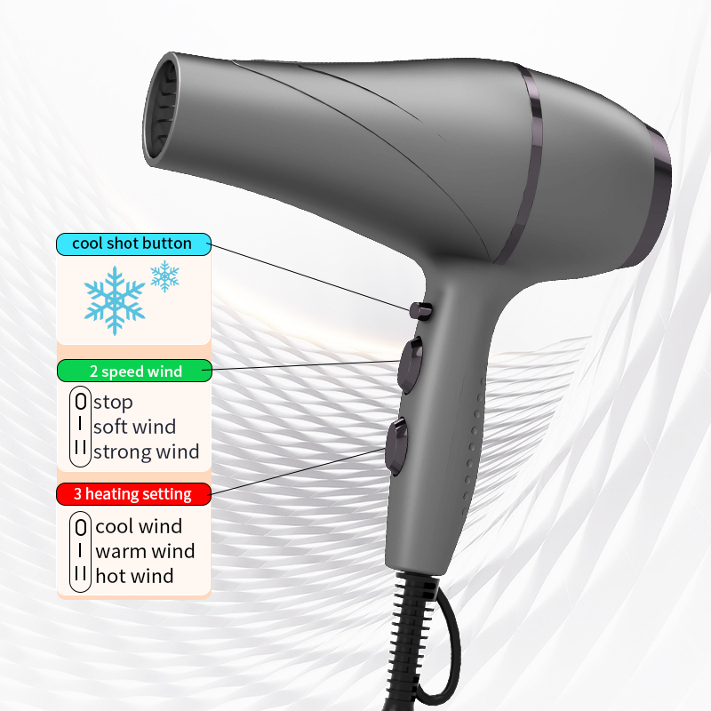 Hair Dryers HighSpeed Dryer 2200w HighPower Fast Drying Bass Noise Reduction Household Salon Model 110V220V 230828