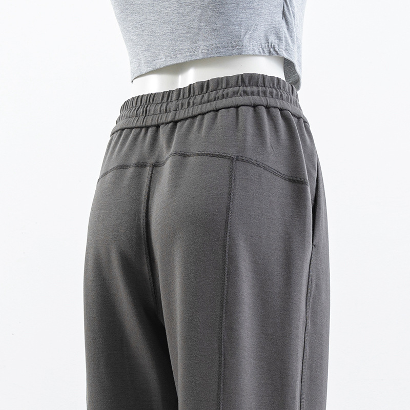 Yoga Softstreme High-Rise Sweatpants Regular Full Length Straight Leg Pants Weighty Drape Drawstring Casual City Jogger Studio-to-street Sportwear