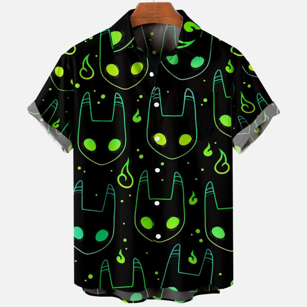 Men's Dress Shirts Devil Horror 3d Print Hawaiian Shirt Men Clothes Loose Breathable Summer Male Short Sleeve 230828