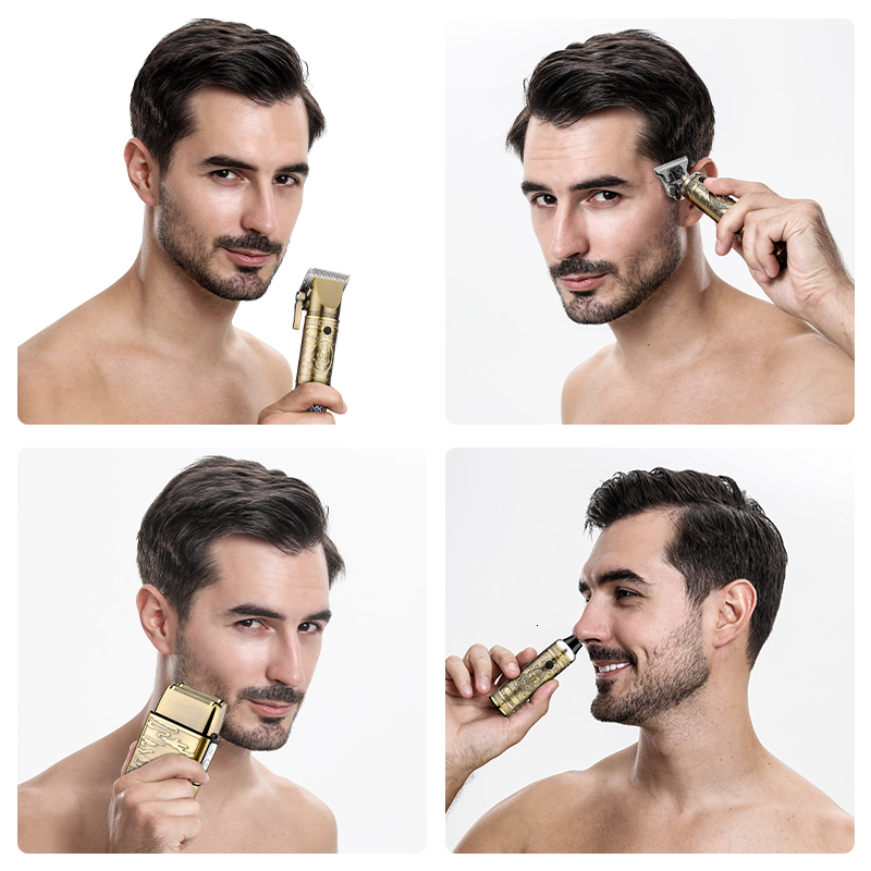 Electric Shavers Resuxi 740 All Metal Hair Clippers Ears Nose Trimmer Shaver Set wtih Bag Cutting Machine Men's Grooming Tools 230828