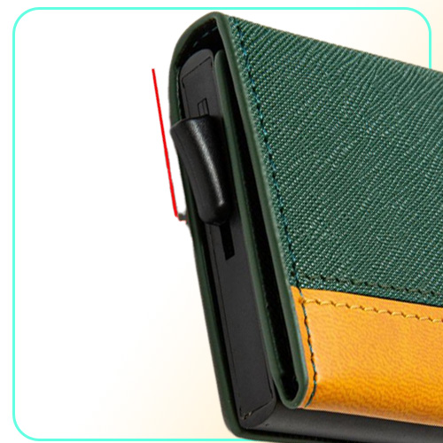 Wallets Automatic Men Women Smart Wallet Carbon Fiber Holder RFID Cardholder With Money Clips Pos ID Window