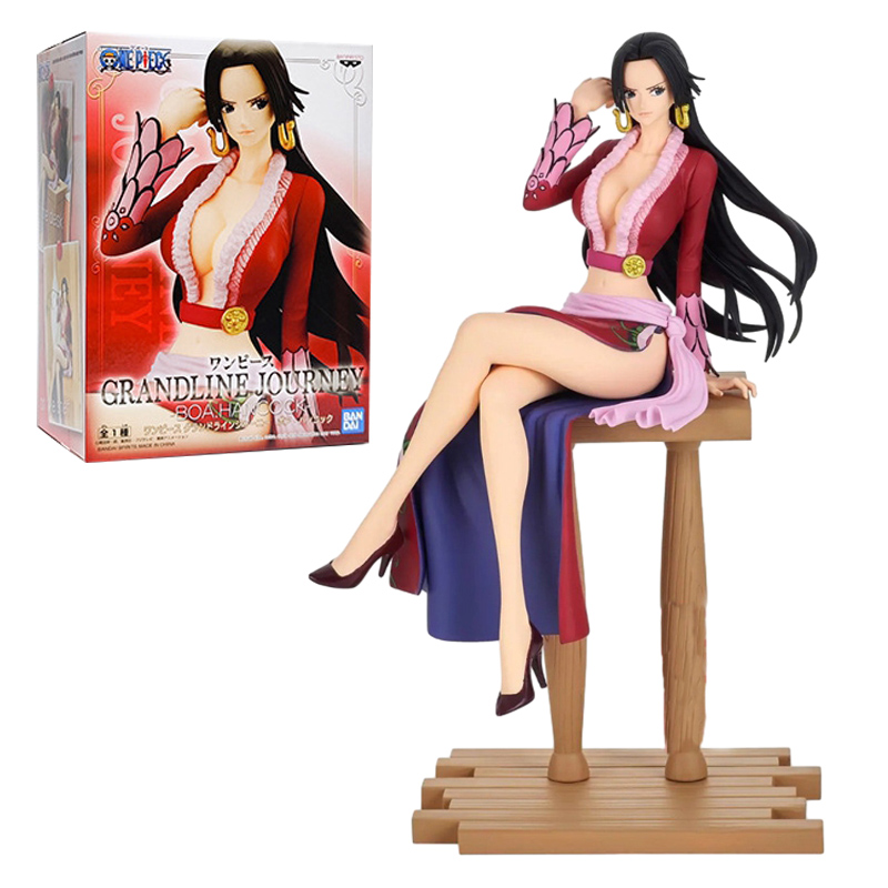 Finger Toys 21cm One Piece Anime Figures Sexy Boa Hancock Sitting Position Action Figure PVC Adult Collection Model Doll Toy Ornaments Gift