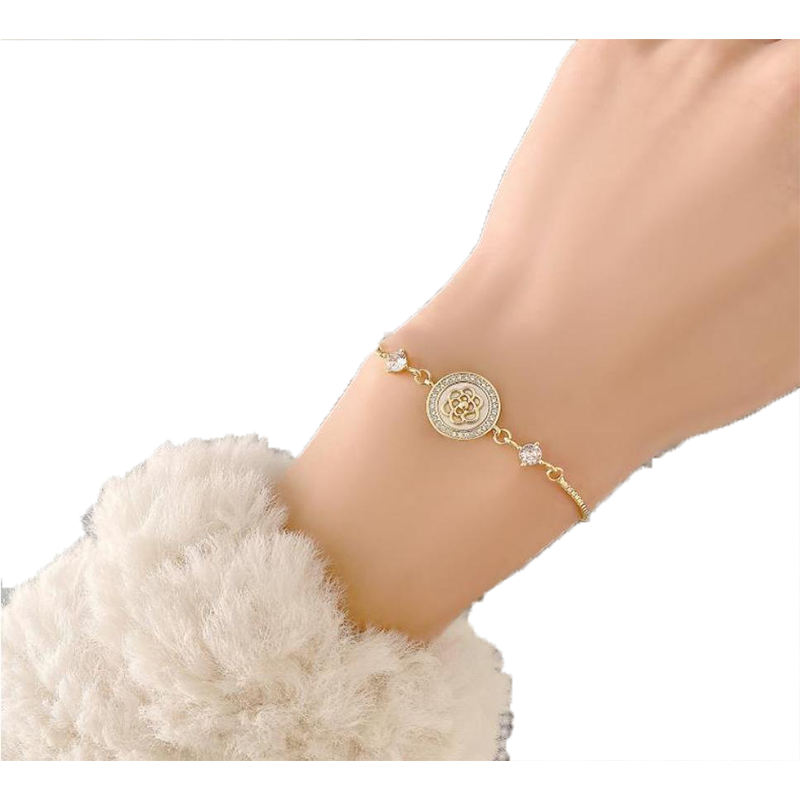 2021simple Shell and camellia link bracelet Women Fashion Elegant Jewelry