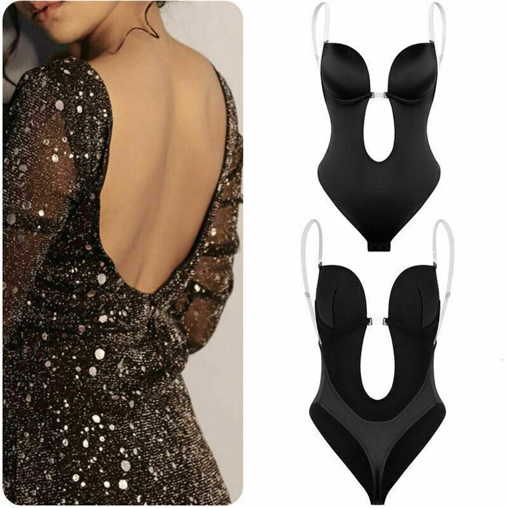 Waist Tummy Shaper Lingerie Plunge Bras Body Shaper Backless Dress Invisible Push Up Bra Full Body Shaper U Plunge Backless Underwear 230828