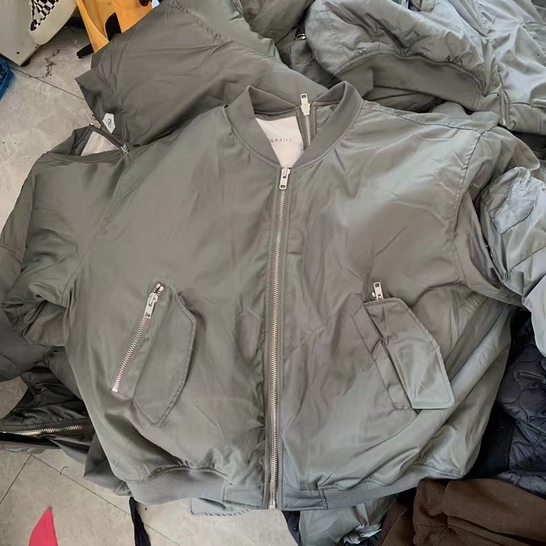 GRAILZ FK Pocket Flight Jacket Cotton Jacket Casual Solid Color Trendy Style Casual Coat Men Bomber Zipper Cotton Jacket for Men