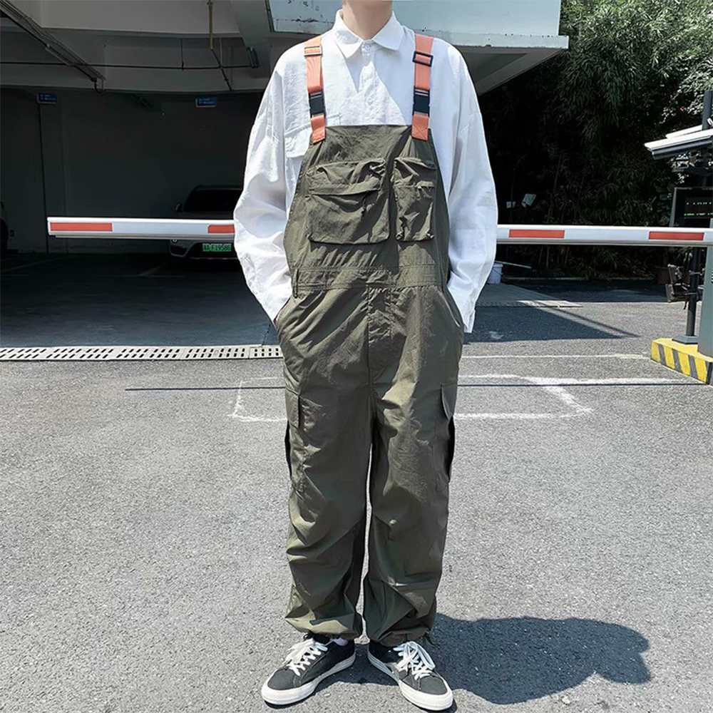 Men s Pants Vintage Overalls Mens Jumpsuit Cargo Trousers Baggy Bib Overall Techwear Retro Work 230828