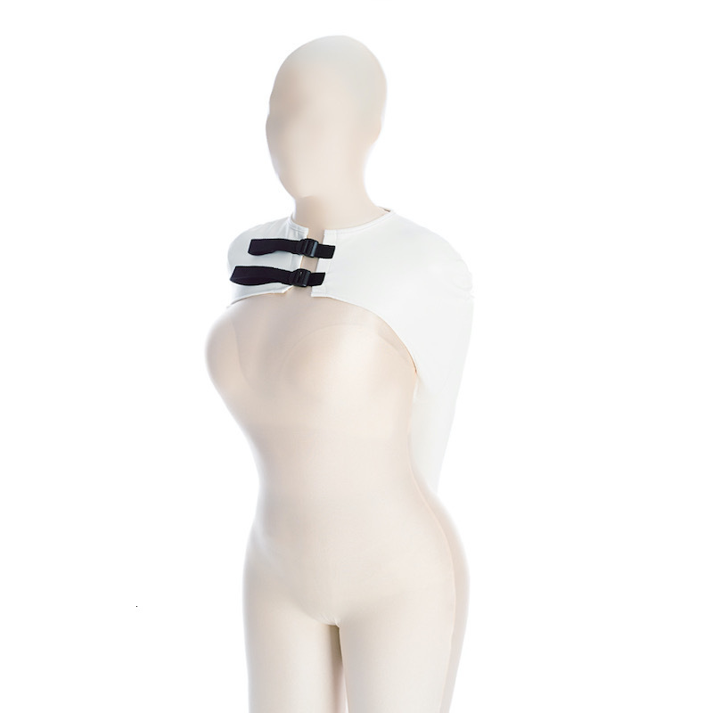 Mittens 2 Size Arm Binding Fetish Cosplay Costumes of Soft Pu Leather Adjustable Sleeve Bondage Gloves with Shoulder Restraint 230828