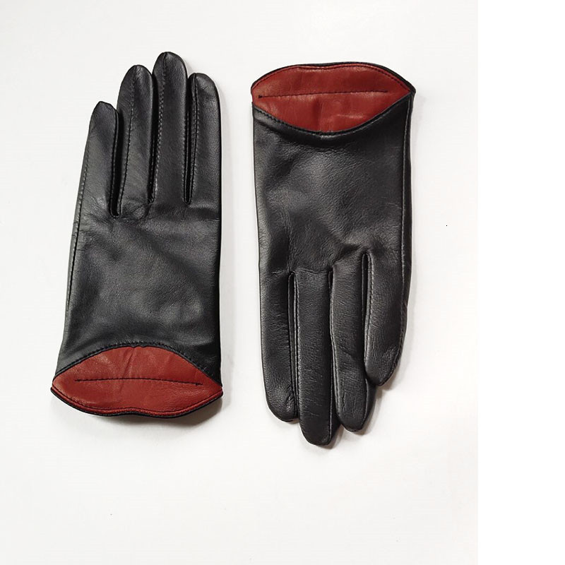 Mittens 2023 Half Palm Glove Street Fashion Driving Gloves Genuine Real Goat Leather Short 230828