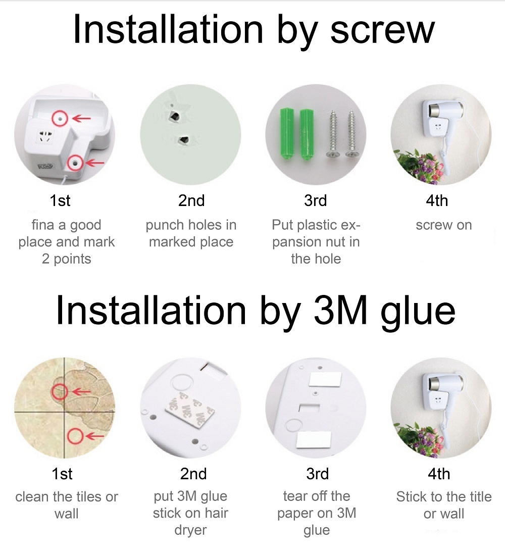 Hair Dryers el Household WallMounted Dryer Bathroom No Need To Punch Holes For Installation 230828