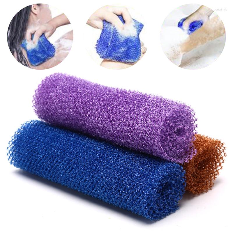 Towel 1Pcs African Net Sponge Exfoliating Body Scrubbing Wash Washcloth Long Bathing Shower Cleaning Tools