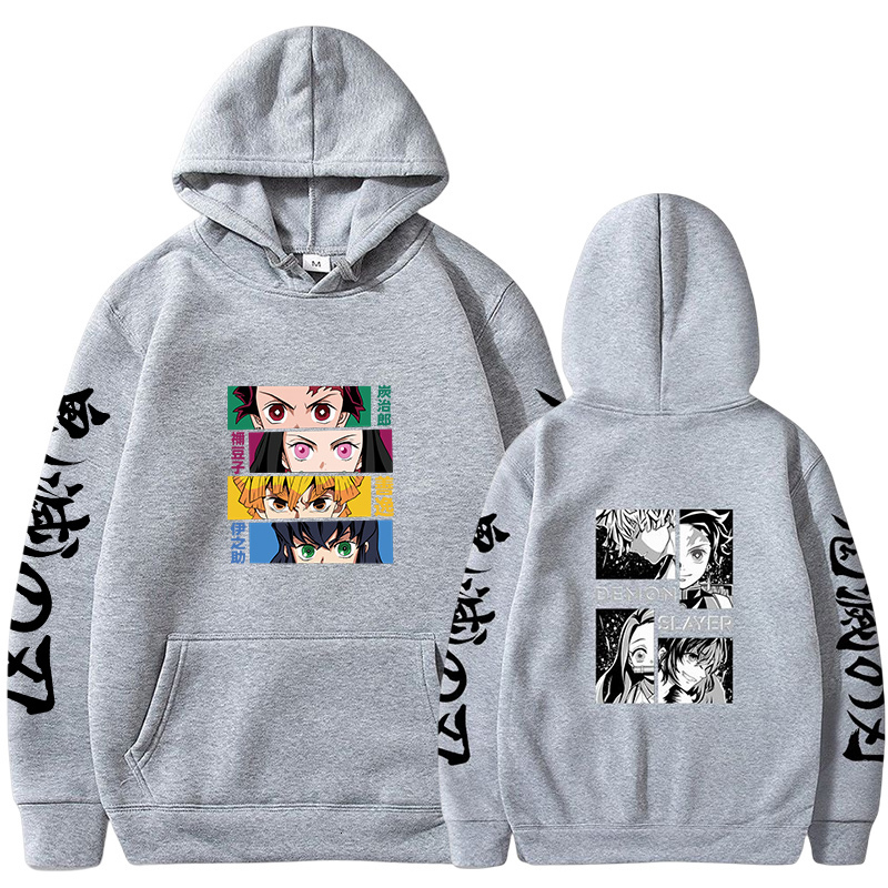 Men's Hoodies Sweatshirts Demon Slayer Anime Hoodie Pullovers Sweatshirts Harajuku Graphic Printed Tops Casual Hip Hop Streetwear 230829