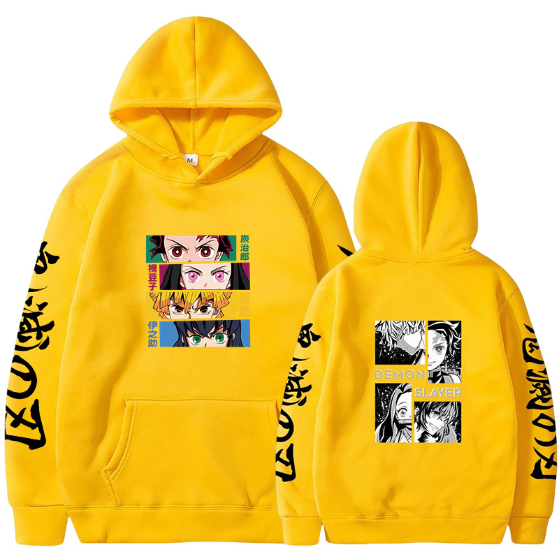 Men's Hoodies Sweatshirts Demon Slayer Anime Hoodie Pullovers Sweatshirts Harajuku Graphic Printed Tops Casual Hip Hop Streetwear 230829