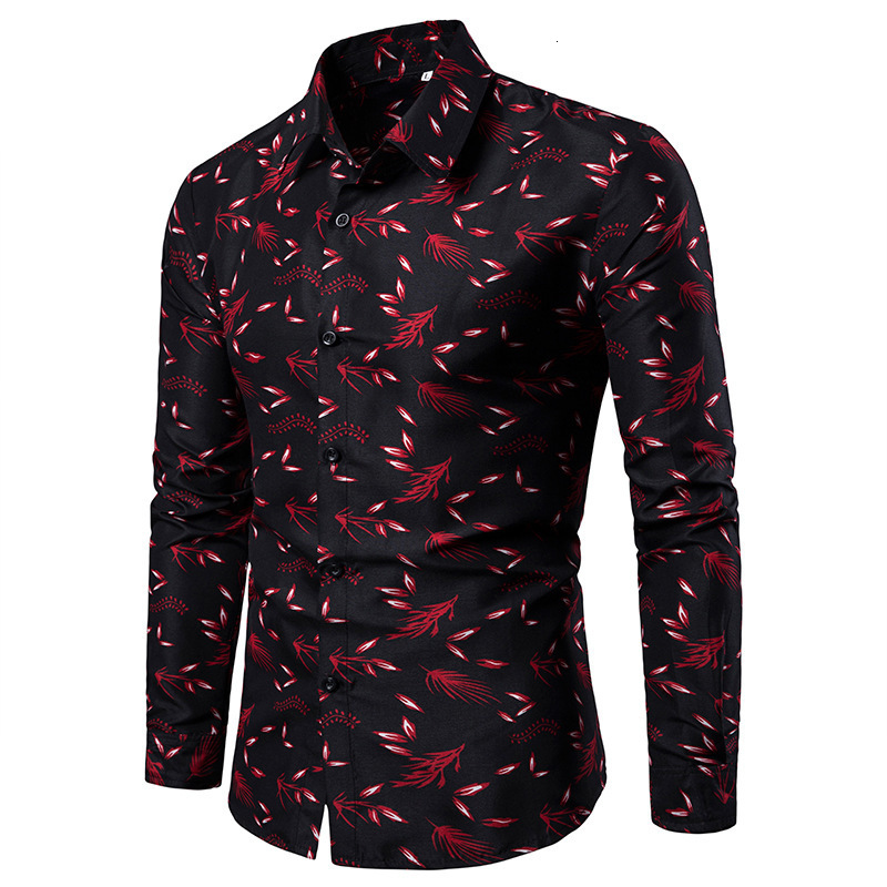 Men's Dress Shirts Men Long Sleeve Slim Camisas Turn Down Collar Button Blouse Social Holiday Party Cardigan Top Clothing S5XL 230828