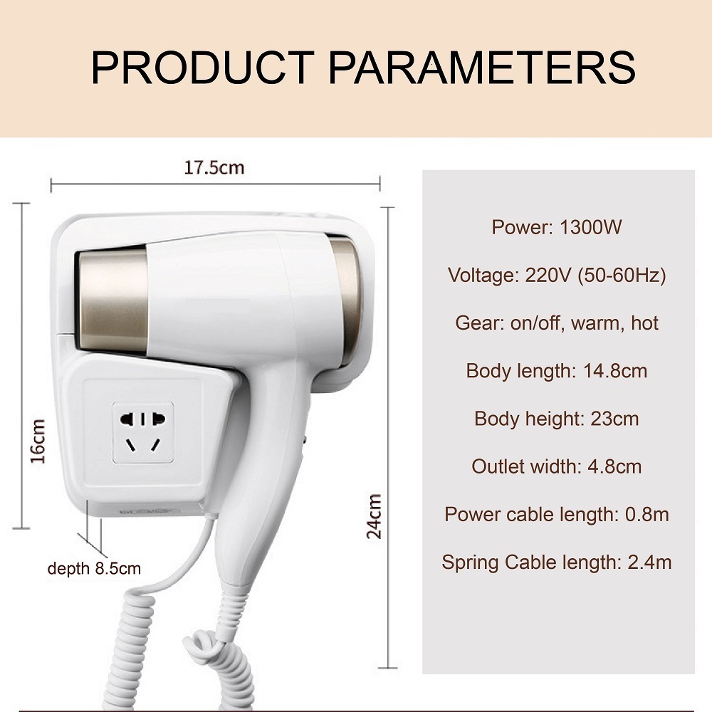 Hair Dryers el Household WallMounted Dryer Bathroom No Need To Punch Holes For Installation 230828