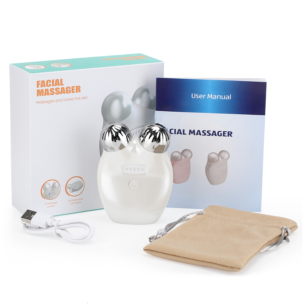 Face Massager Microcurrent Massager Roller Anti Wrinkles Face Lift Skin Tightening Machine Face Firming Beauty Device 230828