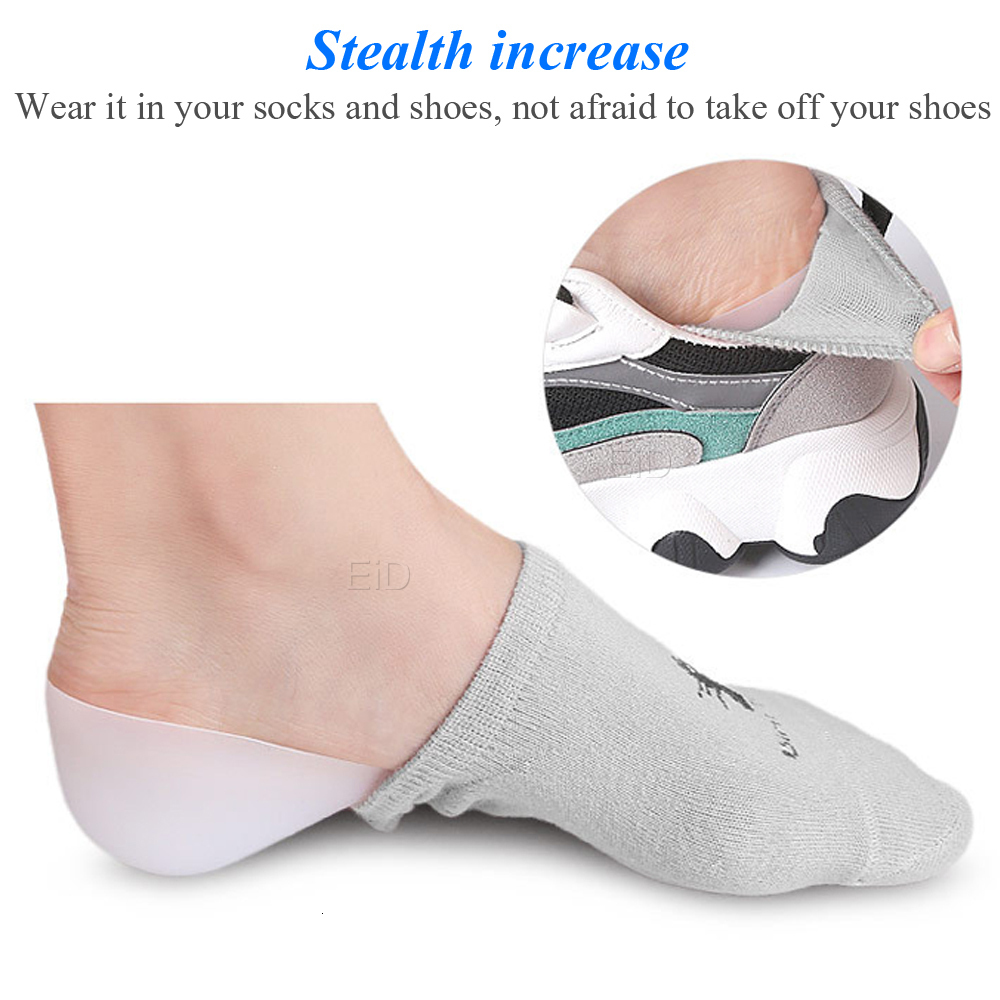 Shoe Parts Accessories EiD Invisible Height Increase Silicone Socks Gel Heel Pads Orthopedic Arch Support Heel Cushion Soles Insole Foot Massage Unise