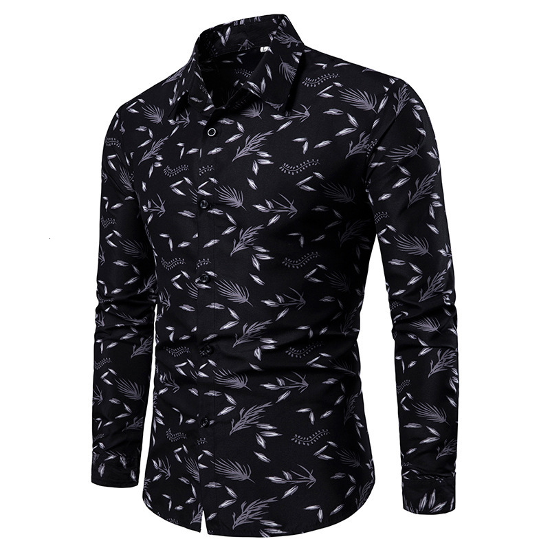 Men's Dress Shirts Men Long Sleeve Slim Camisas Turn Down Collar Button Blouse Social Holiday Party Cardigan Top Clothing S5XL 230828