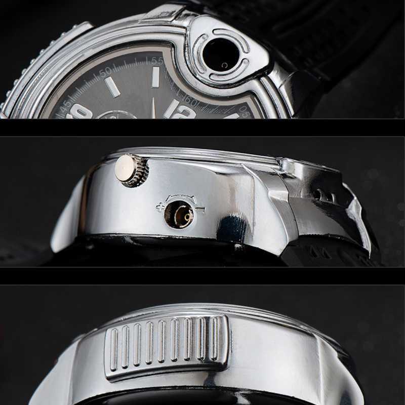 Creative Watch Style Metal Lighter Men's Sports Open Flame No Gas Inflatable Adjustable Exquisite Gift 4X7W W260202