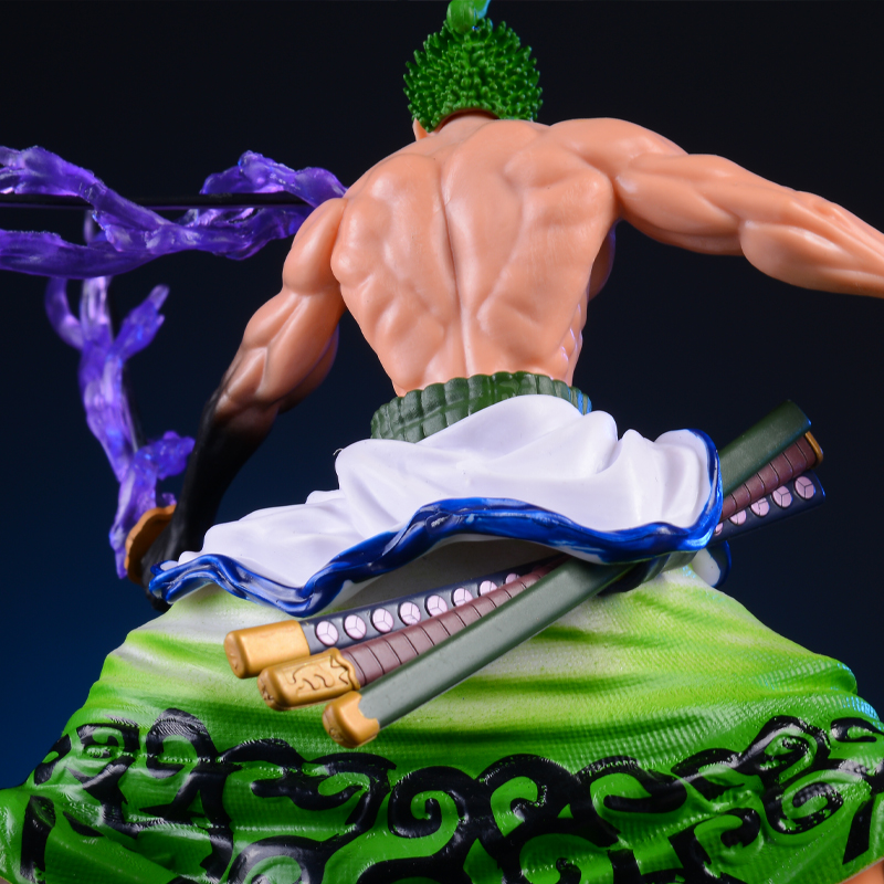 Finger Toys 20cm One Piece Anime Figure GK Roronoa Zoro Action Figure PVC Collection Cartoon Model Doll Gift Toys Decoration