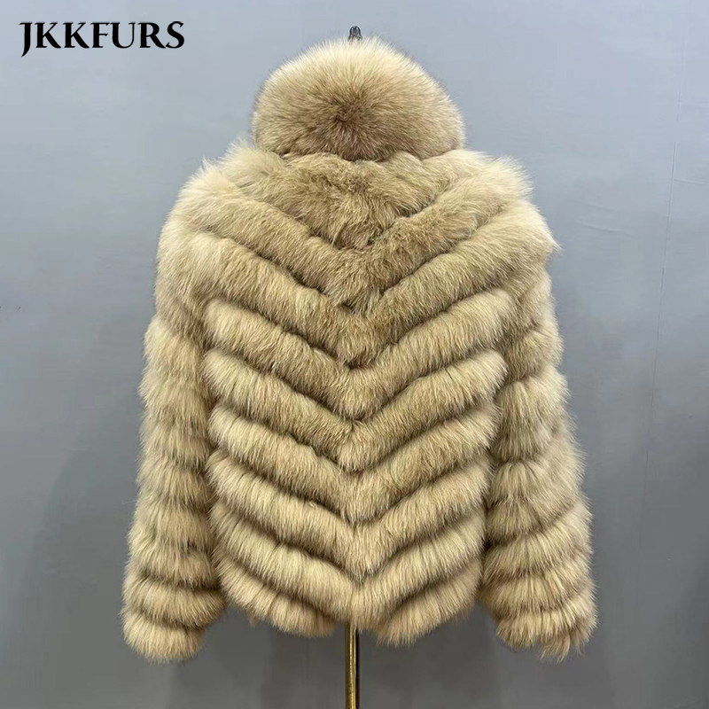Womens Fur Faux Casaco De Pele Winter Thick Warm Real Coat for Women Cardigan Reversible Jacket Bubble Natural Jackets S4829 230828