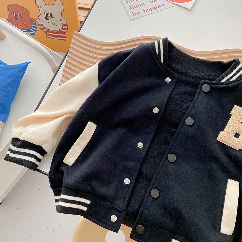 Jackets Bear Leader Kids Baby Girls Autumn Spring Full Sleeve Patchwork Alphabet Baseball Uniform Children Boys Outwear Jacket Coat 2-7Y 230829