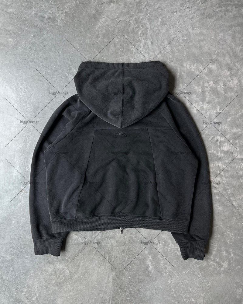 Mens Hoodies Sweatshirts American vintage alphabet print hoodie coat men Goth punk Harajuku street zipper casual loose sweatshirt 230828