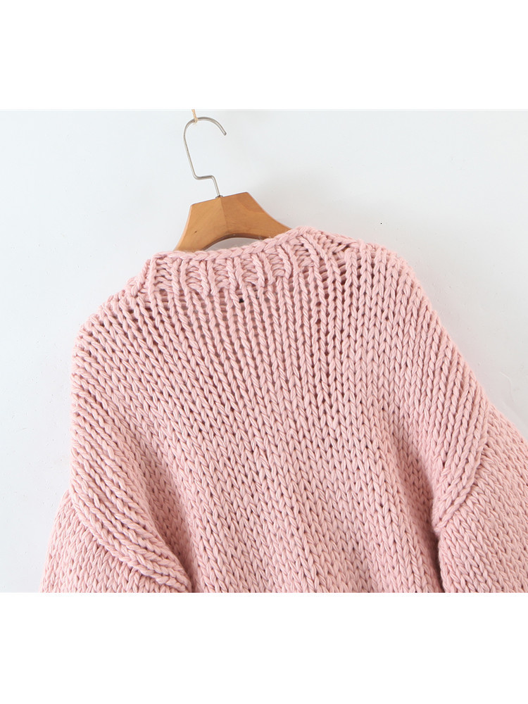 Women s Knits Tees Street Fashion Women Knitted Cardigan Autumn Winter Handmade Tulip Decoration Lantern Sleeve Sweater Coat Female 230829