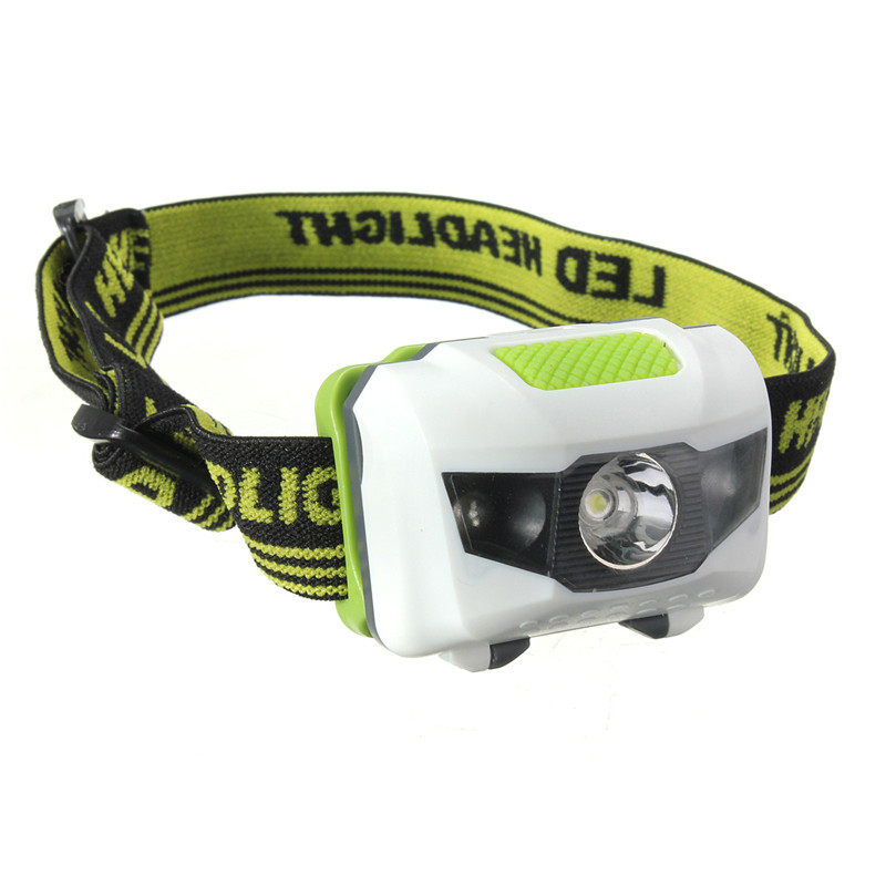 Mini Waterproof LED Headlights Headlamps 600Lm 4 Modes Headlight 3xAAA Headlamp bike bicycle light with Headband Hiking white ZZ