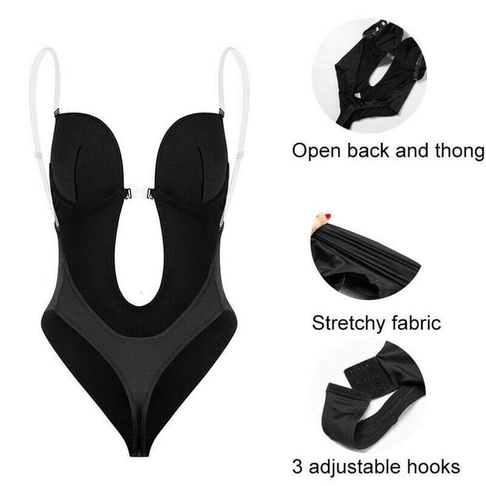 Waist Tummy Shaper Lingerie Plunge Bras Body Shaper Backless Dress Invisible Push Up Bra Full Body Shaper U Plunge Backless Underwear 230828