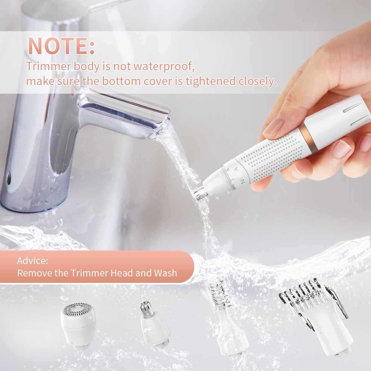 Electric Shavers 1228 women body trimmer for nose painless hair removal shaving eyebrow ear bikini intimate areas female shaver 230828