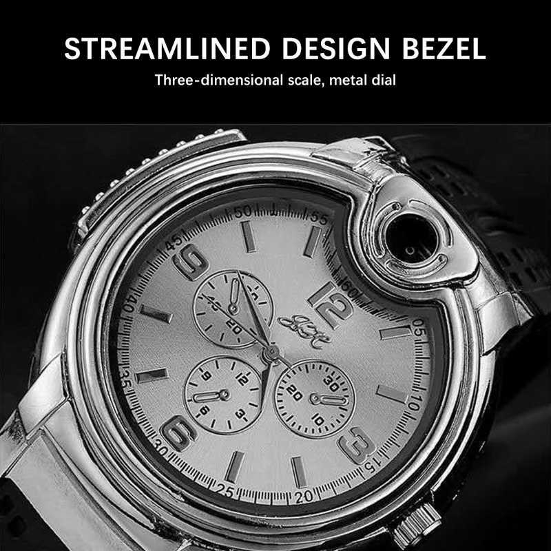 Creative Watch Style Metal Lighter Men's Sports Open Flame No Gas Inflatable Adjustable Exquisite Gift 4X7W W260202