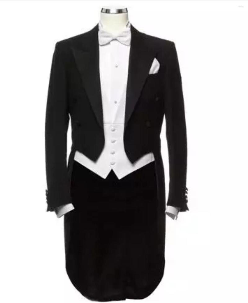 Men's Suits 2023 Cloudstyle Tailcoat Formal Ment Suit Slim Fit 3-Piece Dinner Jacket Wedding Male Swallow-Tailed Coat