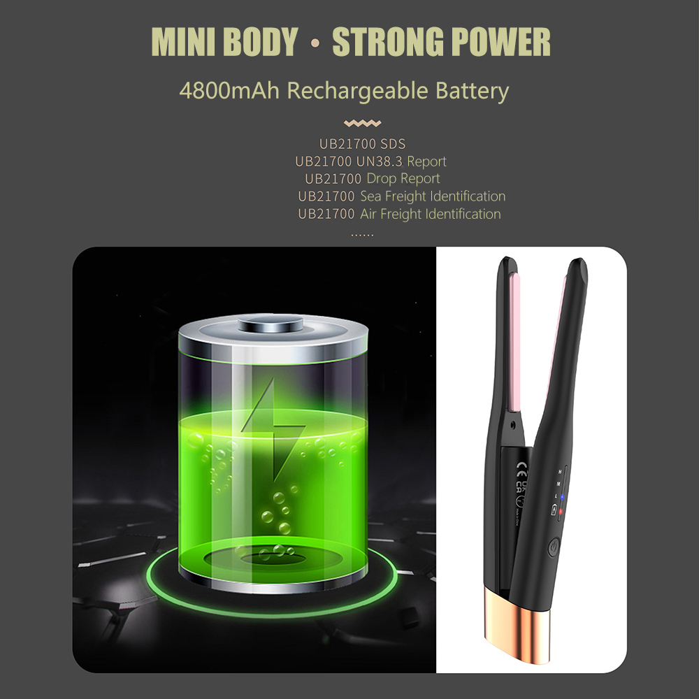 Hair Straighteners Wireless Electric Straightener Rechargeable Instant Heating Curling Iron Flat Straighting Splint Curler Tools 230829