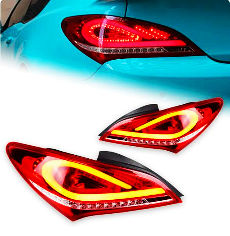 LED Car Rear Lamp Assembly for Hyundai Rohens Coupe 2009-2012 Brake Reverse Taillight LED DRL Signal Lights