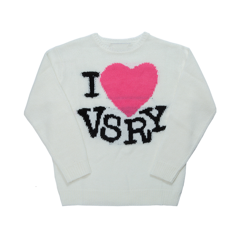 Men's Sweaters American Vintage Harajuku love letter graphics Men's winter sweater Pullover Unisex Y2K women white Knitted Oversized Sweater