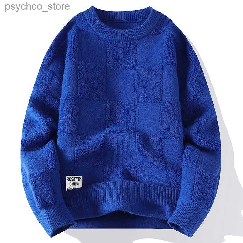 Huncher Mens Knitted Sweater Men 2022 Winter Thick Fluffy Casual Oversized Vintage Jumper Male Korean Fashion Crewneck Sweaters Q230830