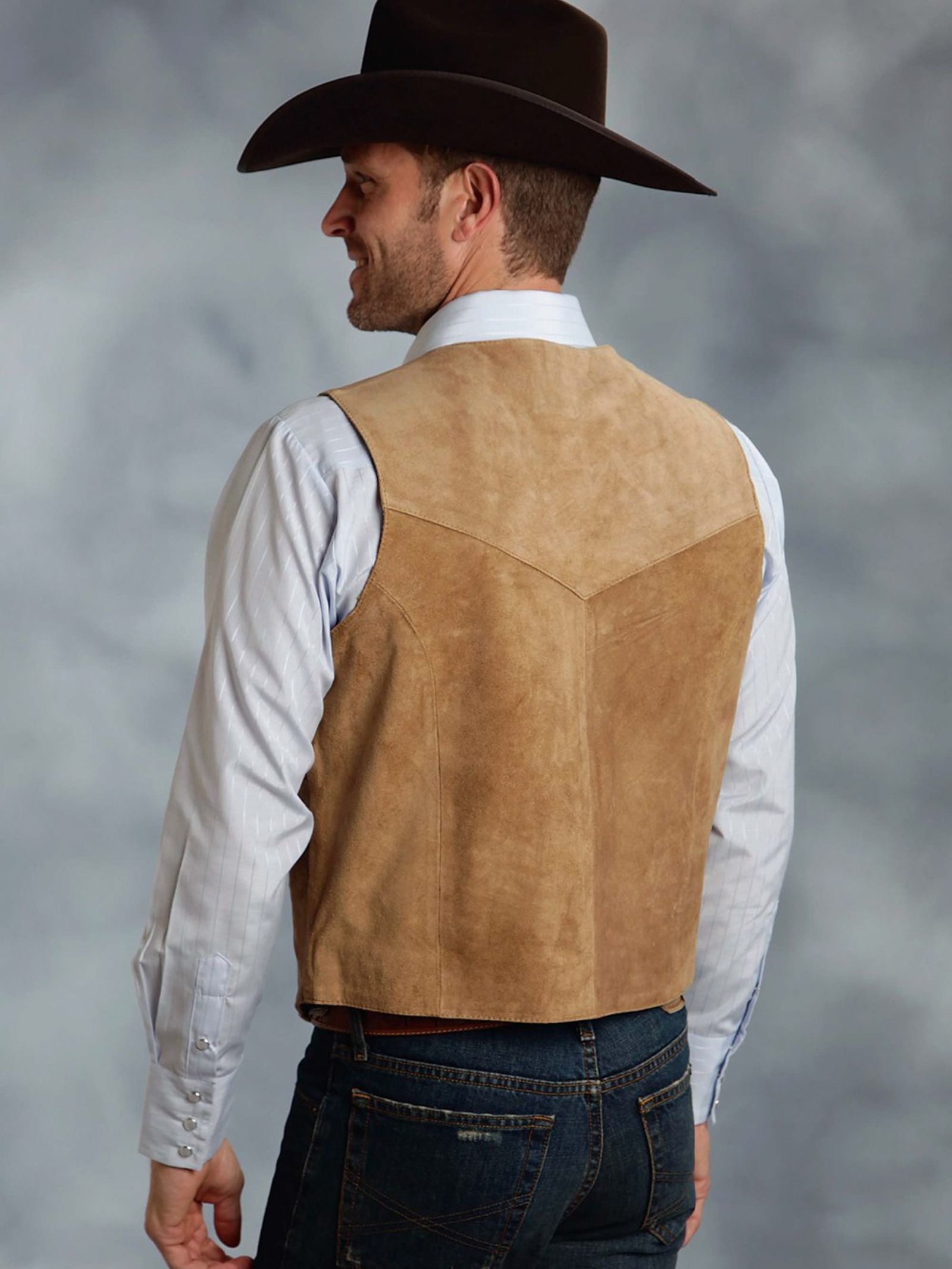Mens Vests Brown Vest Formal Business Suit Suede Waistcoat Groomsmen For Wedding Cowboy 230829