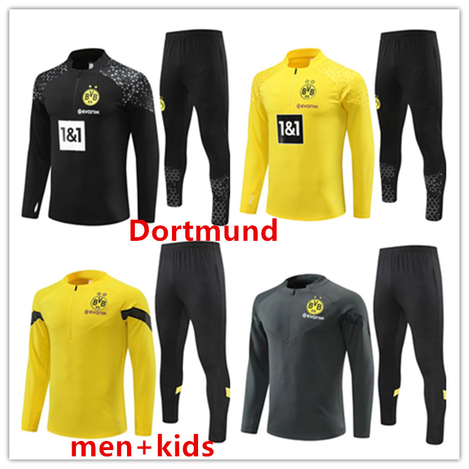 22 23 24 Dortmund Borussia tracksuit Soccer Sets training suit Survetement F.NMECHA KAMARA 2023 2024 REUS BELLINGHAM HUMMELS REYNA BRANDT men kids kit maillot de