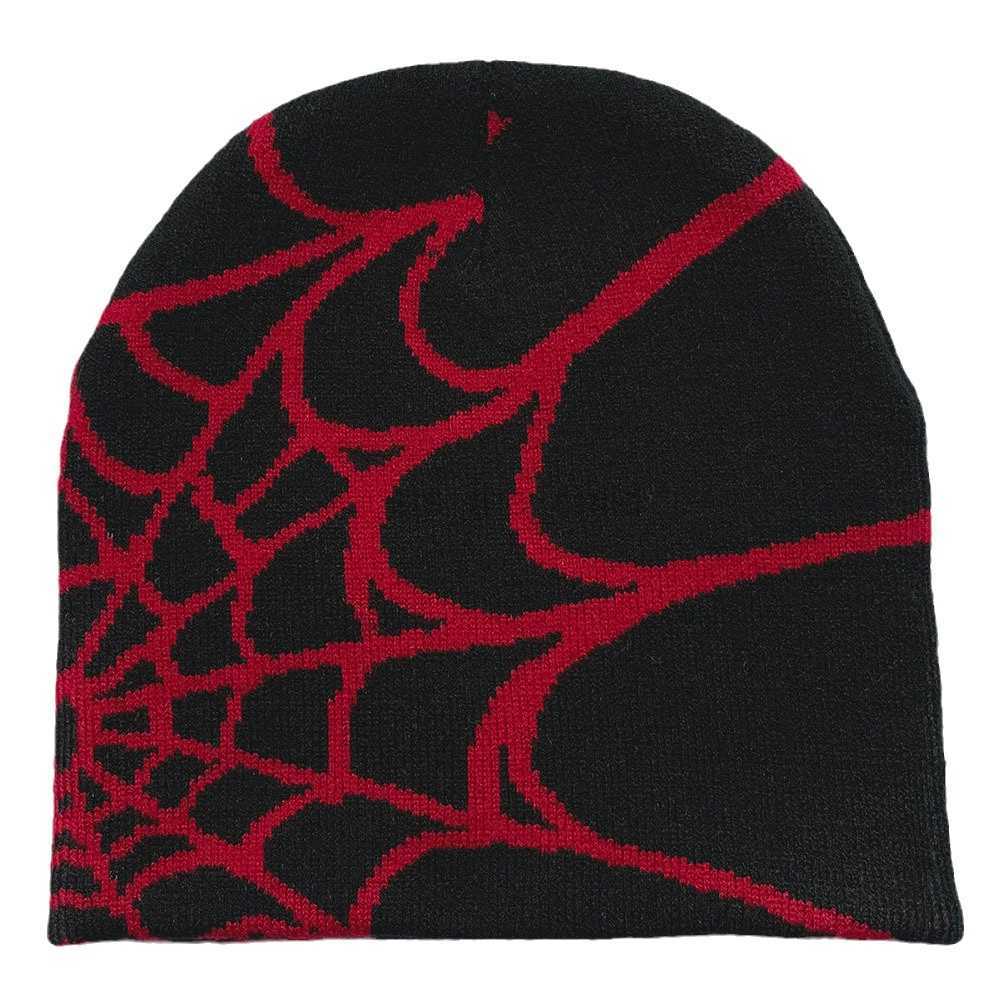 Ball Caps Jacquard Knitted Hat Classic Spider Web Jacquard Knitted Warm Wool Hat Printed Jacquard Hat